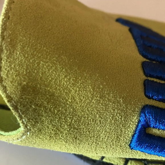 Puma Fendy Espadrille Slides Sulphur Spring/blue/black Slip on Sz 7 1/2 GUC - Picture 13 of 13